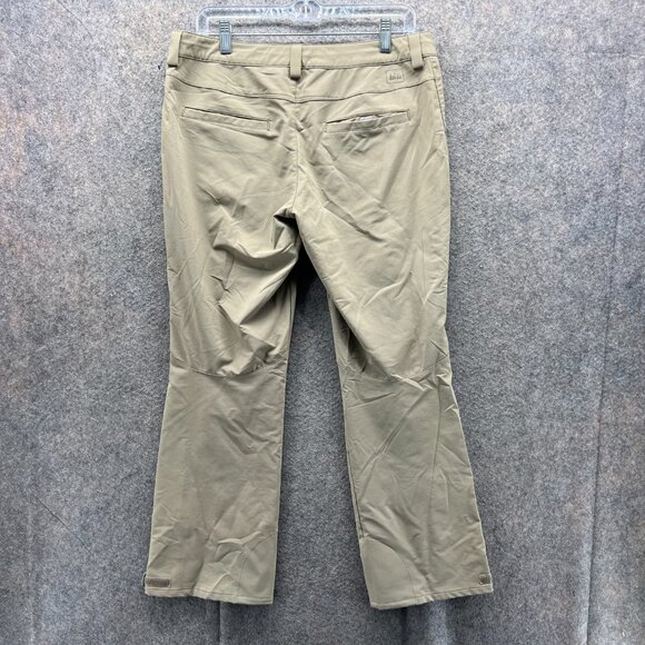 Rei Endeavor Pants Women 10 Petite Khaki Hiking Zip Camping Performance Lined - Picture 4 of 10